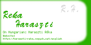 reka haraszti business card